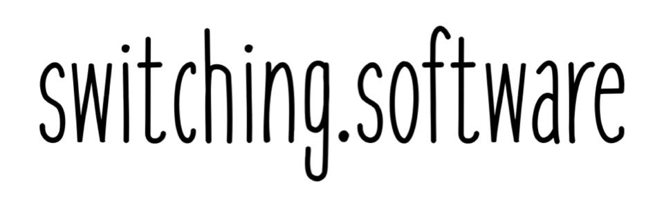 switching.software logo, which consists of lowercase black letters on a white background in the handwritten font cookies & milk.